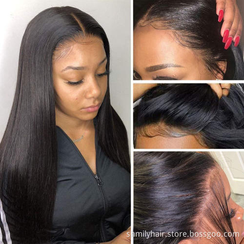 Shmily Wholesale price 4X4 U Shape Lace front Wigs Straight body wave kinky curl Brazilian Human hair Lace For Black Women